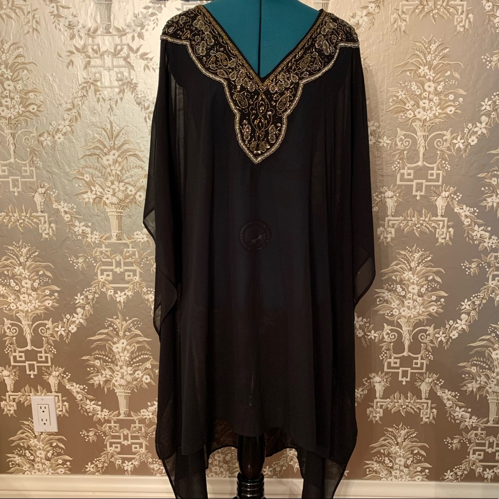 Gorgeous NWT Black Ciffon Swim Cover Up